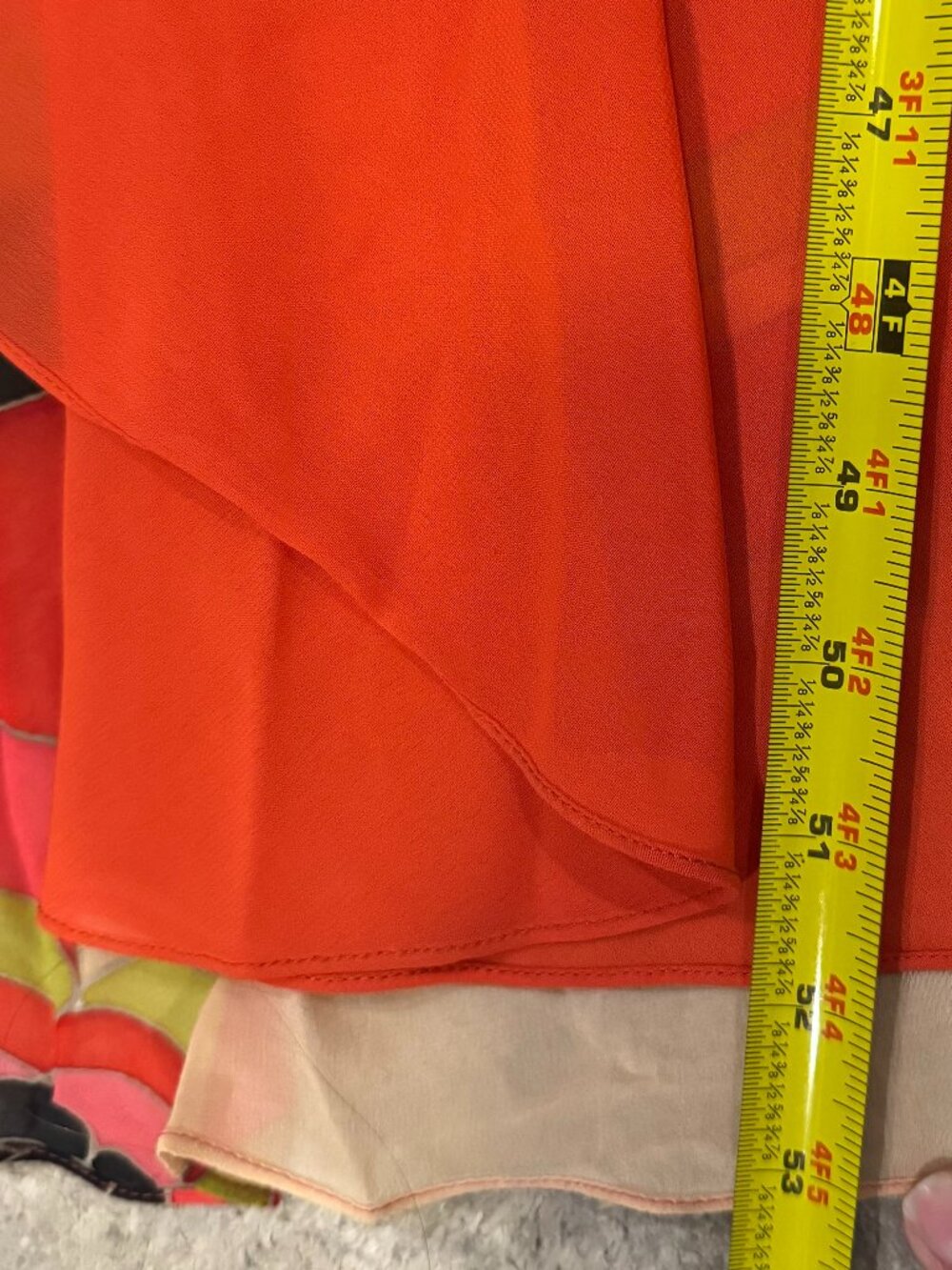 Sue Wong Dress Y2K Sexy #58 Cocktail SILK chiffon Evening Orange Beaded Hi Low - Picture 11 of 14